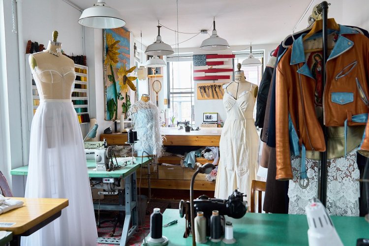 The studio at Chasing Tailor, one of the best tailors in NYC
